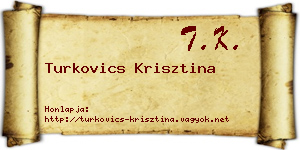 Turkovics Krisztina névjegykártya